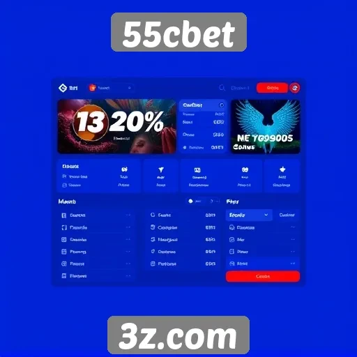 Análise da interface do usuário do site 55cbet